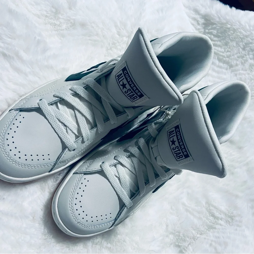 Converse Pro Blaze White and Green High-Top Speakers
